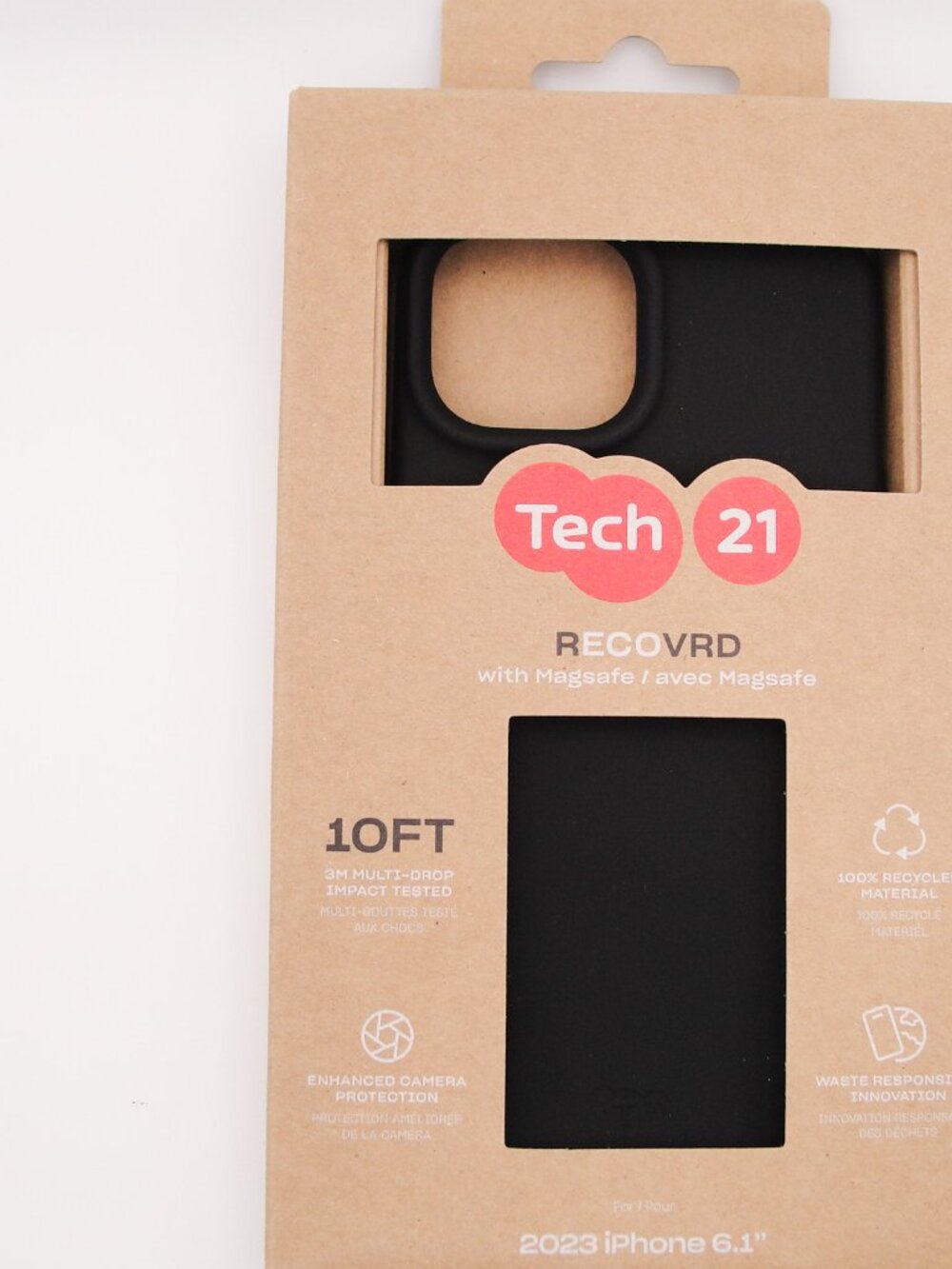Tech21 Recovrd Case for iPhone 15 – Black, MagSafe Compatible New - Picture 7 of 8